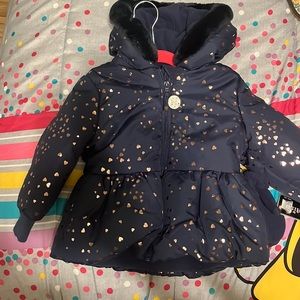NWT size 24 months coat with fleece mittens Rothschild brand!